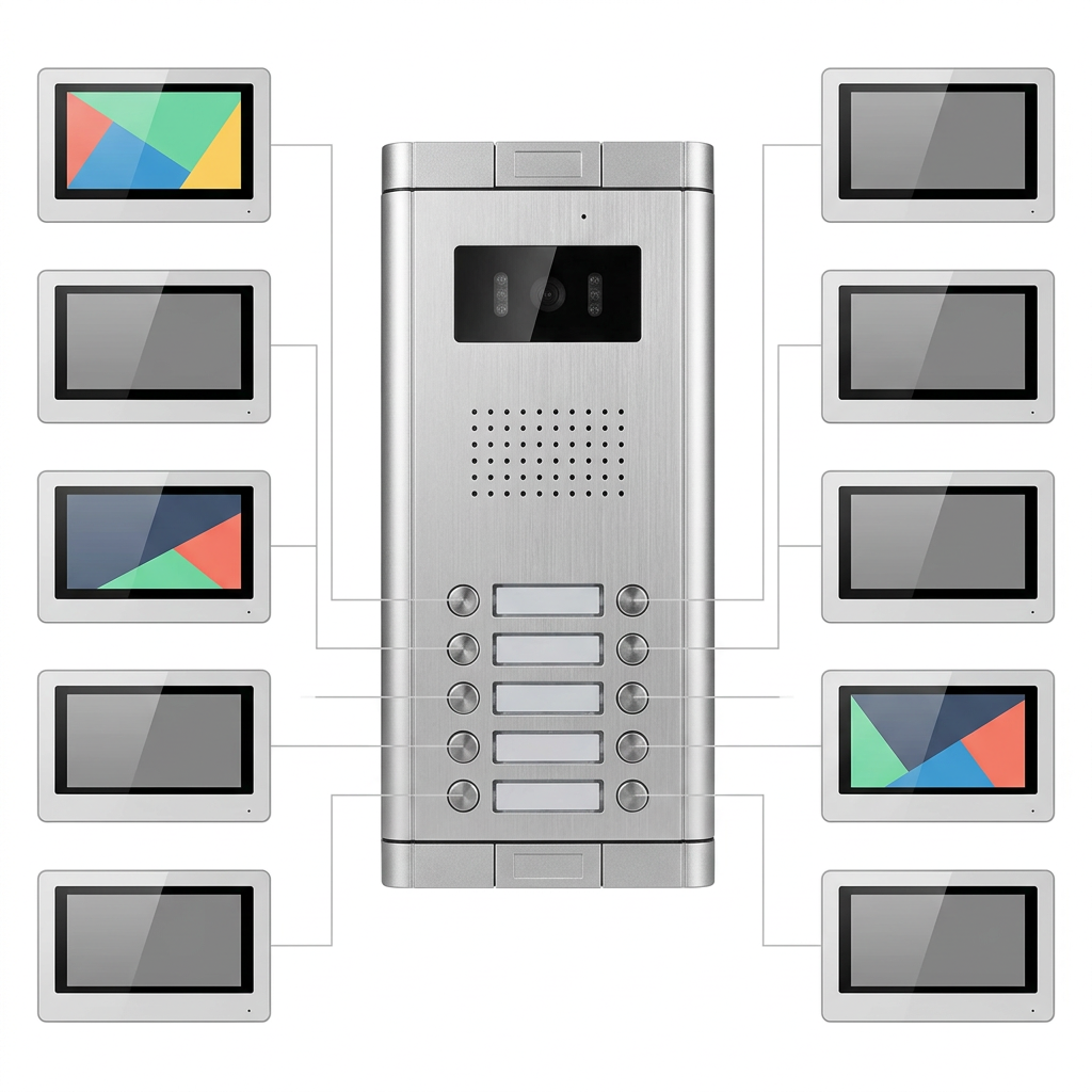 10-Unit Apartment Intercom System