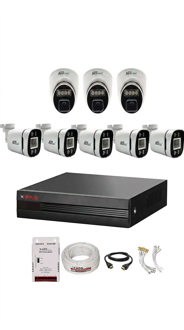 CP Plus 8-Channel Hybrid CCTV Kit